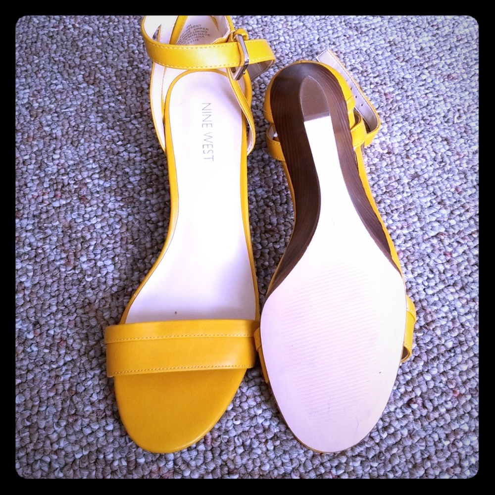 Nine West Wedges - Mustard Yellow